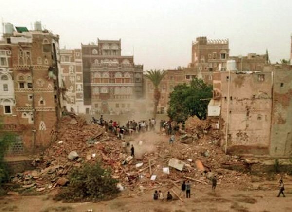 Parts of Old Sanaa destroyed