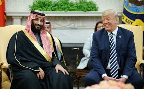 Prins MbS, Saudiarabien med president Donald Trump